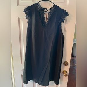 Shein Black lace trim dress